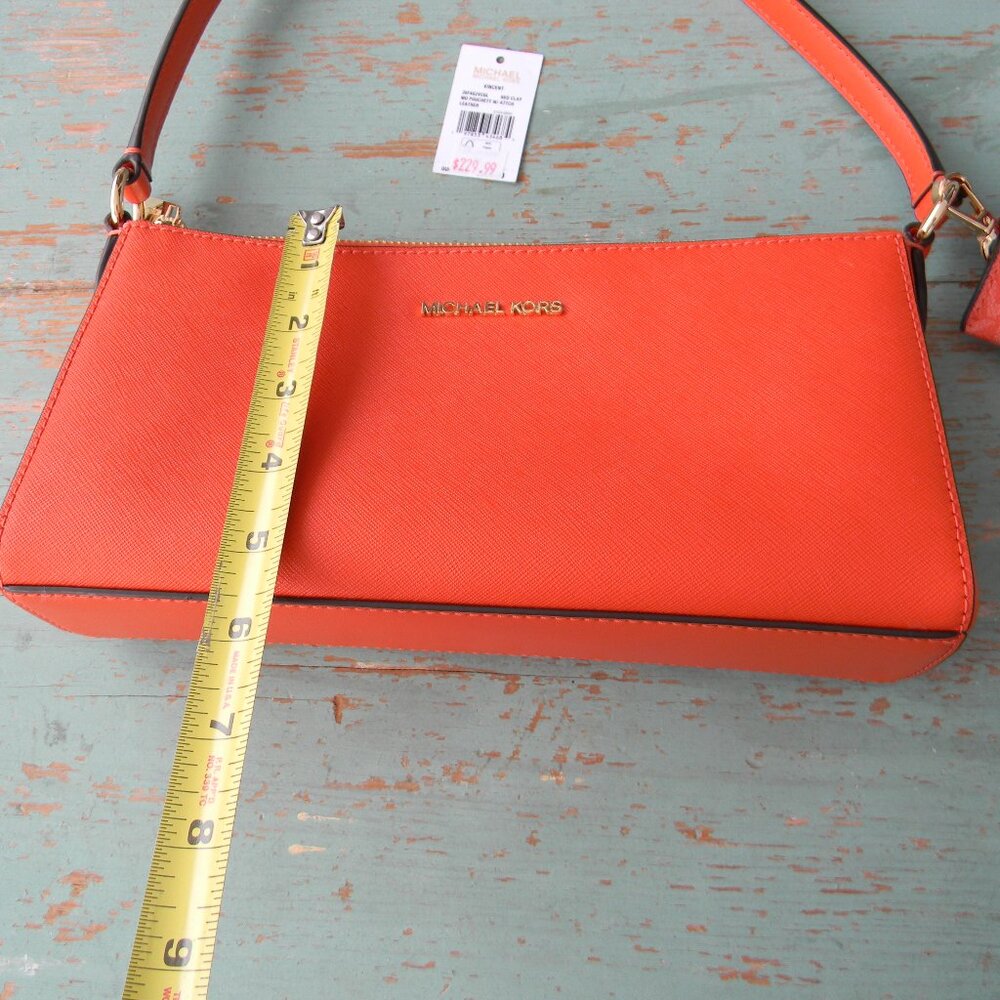 NEW Michael Kors Vincent MD Leather Pouchette Shoulder Bag w/ Card Holder - Picture 4 of 9